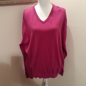Allan Flusser XL cotton silk cashmere sweater